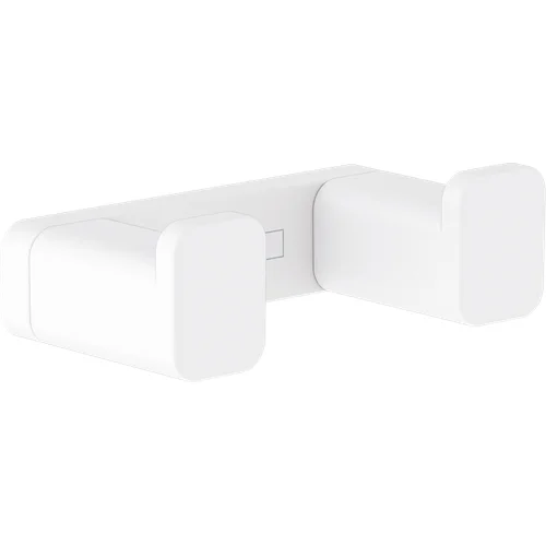 Hansgrohe AddStoris 41755700 Dvigubas rankšluosčių kabliukas baltas matinis image 1