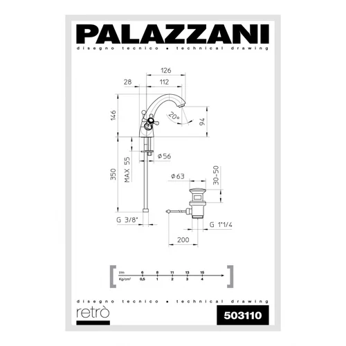 Palazzani Retro praustuvo maišytuvas image 2