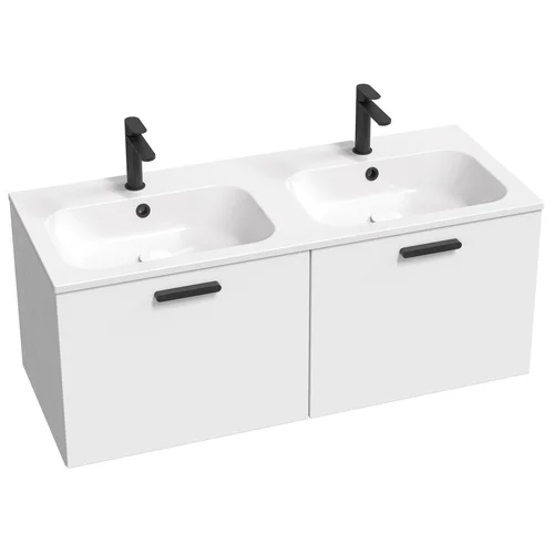 RAVAK SD Chrome II 120 Spintelė po praustuvu, Balta/Juoda image 1