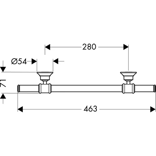 Hansgrohe AXOR Montreux 42030000 vonios rankena image 2