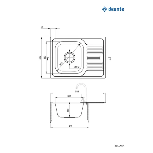 Deante Xylo ZEX 011A, satino finišas image 3