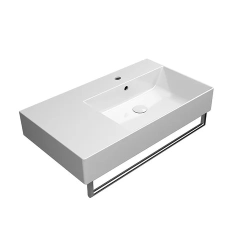 GSI KUBE X 80x47 Extraglaze® kairė Pakabinamas be rankšluosčio laikiklio image 3