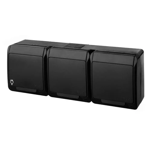 ELEKTRO-PLAST Hermes Trivietis kištukinis lizdas IP44 image 1