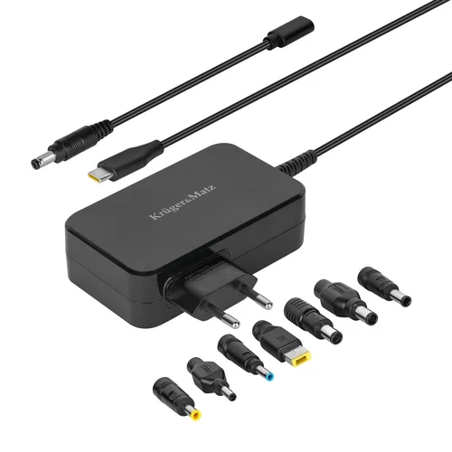 Kruger&Matz universalus 90W juodos spalvos nešiojamojo kompiuterio įkroviklis image 2