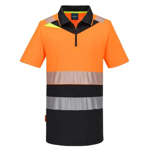 Gero matomumo PORTWEST DX435 polo marškinėliai su užtrauktuku - M, Yellow/Black image 3