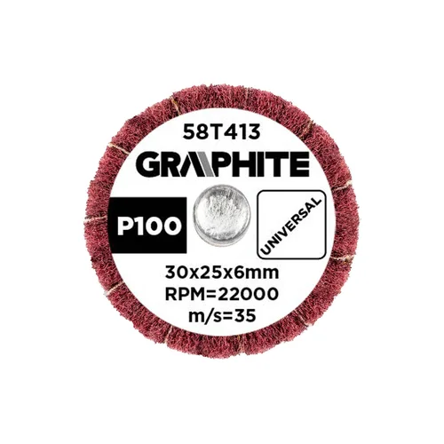 GRAPHITE Šlifavimo popierius 30 x 25 x 6 mm, P100 image 3