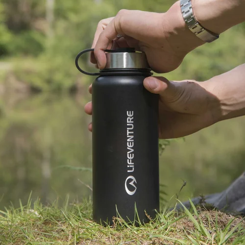 Termo gertuvė Lifeventure 1 Litre Flask – Juoda image 3