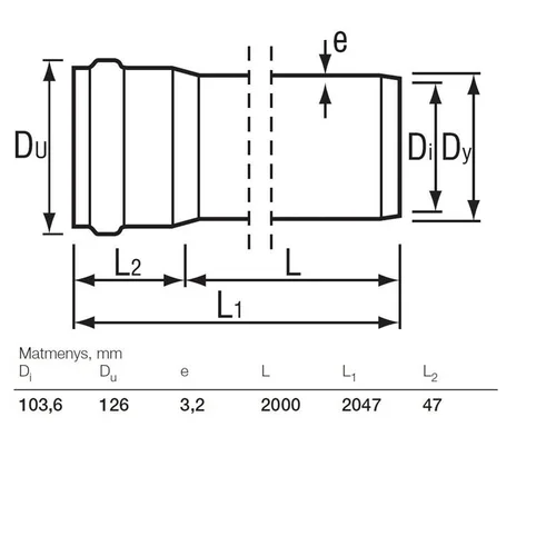Lauko kanalizacijos vamzdis Wavin, Ø 110 mm, SN4, 2 m image 3