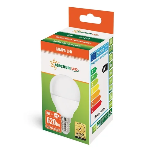 Spectrum LED lemputė E14 P45 8W 3000K 710 lm image 3