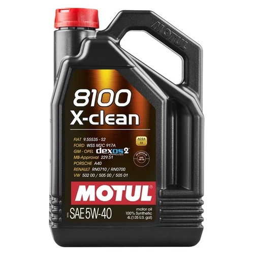 Automobilio variklio tepalas MOTUL X-CLEAN, 5W-40, 4 l image 1