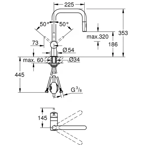 GROHE Minta 32322DC2 su ištraukiama žarna image 2