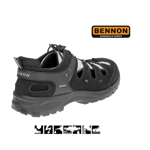 BENNON Bombis Lite S1P SRC darbiniai sandalai, Pilka 38 image 2