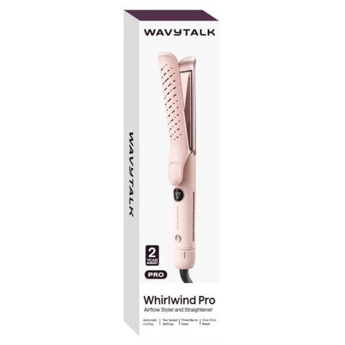 Wavytalk Whirlwind Pro plaukų tiesinimo ir garbanojimo žnyplės rožinės image 2