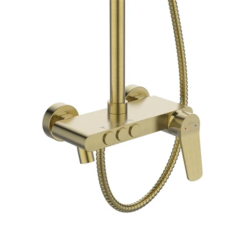 Dušo komplektas su maišytuvu Invena Nestos, aukso image 3