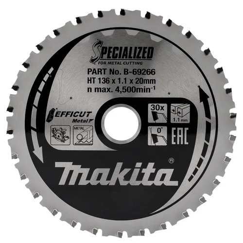 Makita B-69266 EFFICUT METAL 136x1.1x20 mm T30 image 1