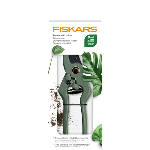 Fiskars augalų priežiūros rinkinys (sekatorius + dėklas) image 1