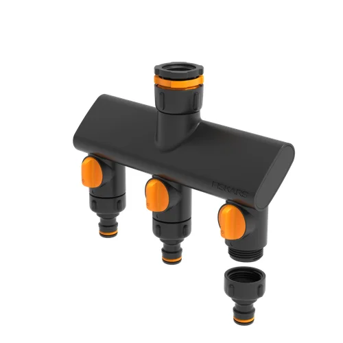 Fiskars Comfort čiaupo jungtis su trimis žarnų pajungimais, 19,9 cm image 2
