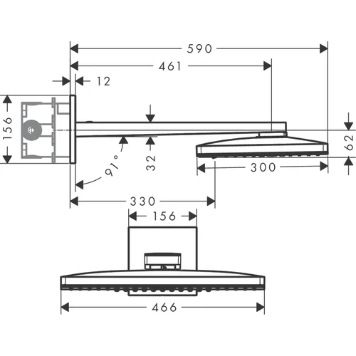 Hansgrohe Rainmaker Select 24005400 Dušo galva su laikikliu image 3
