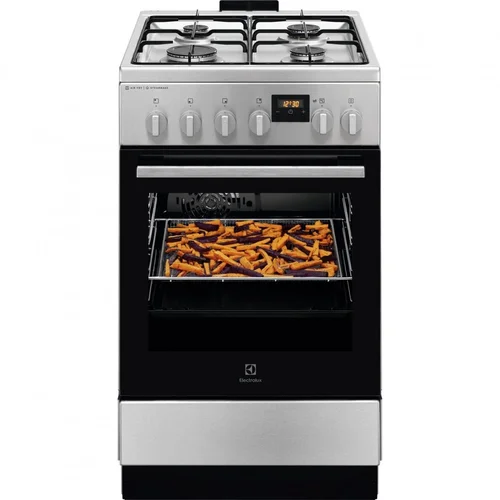 Electrolux 600 serijos LKK560222X SteamBake dujinė viryklė su elektrine orkaitė image 1