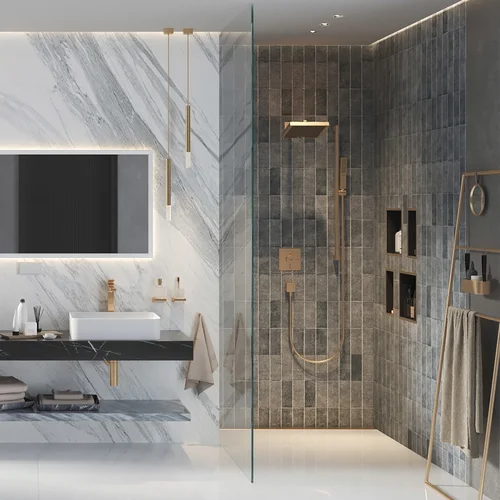Dušo alkūnė Hansgrohe E 39 cm 24337140, bronza image 2
