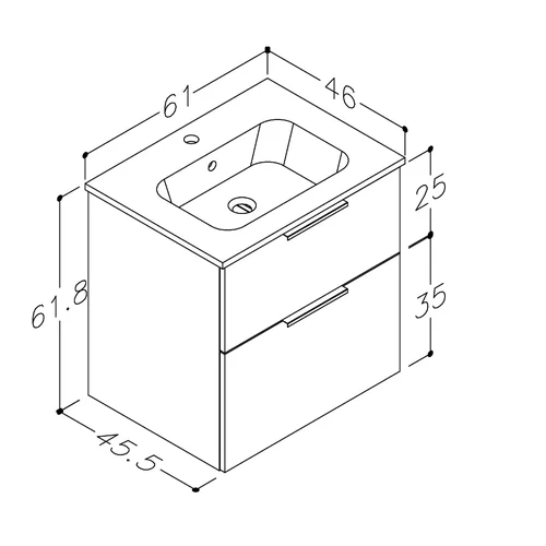 Raguvos Baldai GRAND 21113312 Apatinė spintelė 61 cm image 2