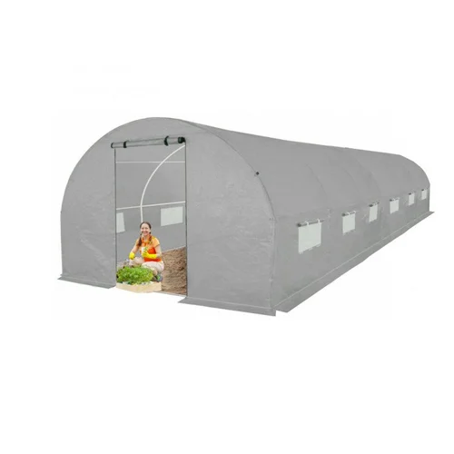 Šiltnamis su armuota plėvele, 18 m2, 3x6 m, pilkas image 3