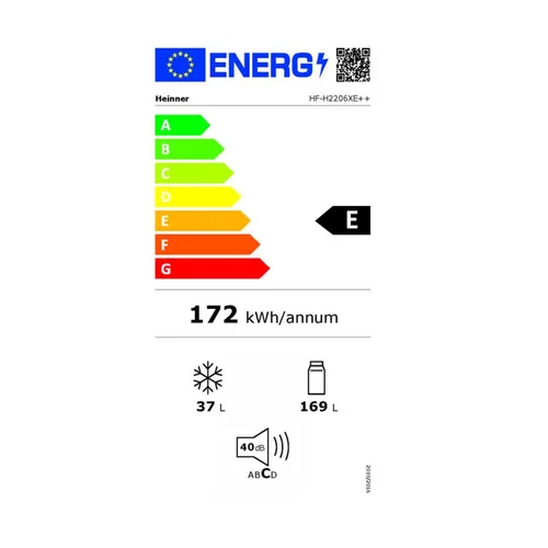 HEINNER HF-H2206XE++ Šaldytuvas su šaldikliu viršuje image 3