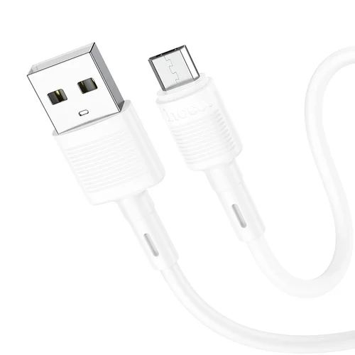 Hoco X83 USB-A į MicroUSB kabelis 1,0 m Baltas image 1