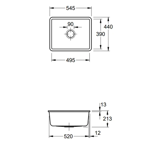 Villeroy & Boch Subway 60 331001R7 – Montuojama po stalviršiu image 3