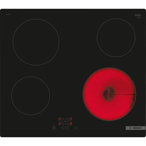 Bosch PKE611BA2E įmontuojama elektrinė kaitlentė, 60 cm, Juoda, 4 kaitvietės image 1