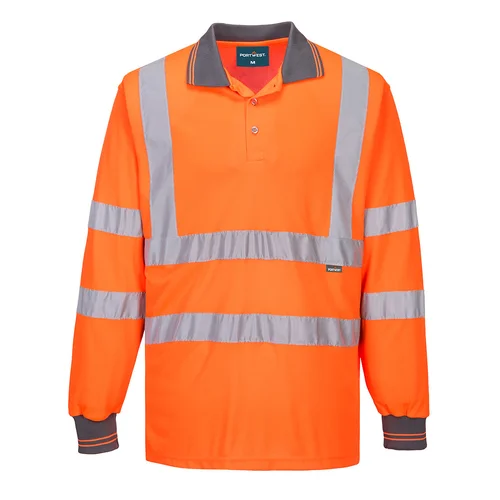 PORTWEST ES277 polo marškinėliai ilgomis rankovėmis – S, Orange image 1