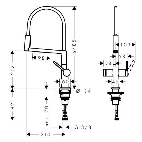 Virtuvinis maišytuvas Hansgrohe Talis Select M54, chromo image 2