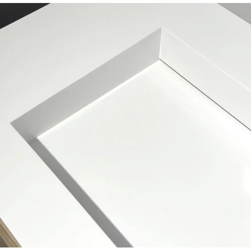 Praustuvas Kame Corian CN2000465-L-BS, 200 cm, Balta matinė image 2
