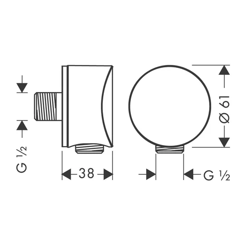 Hansgrohe FixFit S 26453700 Baltas matinis vandens išvadas image 3