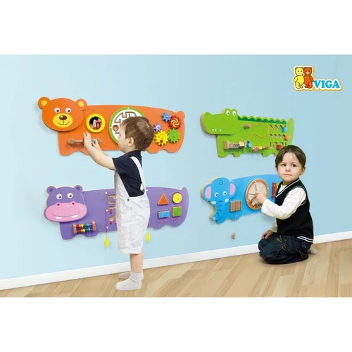 „Viga Toys“ krokodilo jutimo medinė manipuliavimo lenta image 2