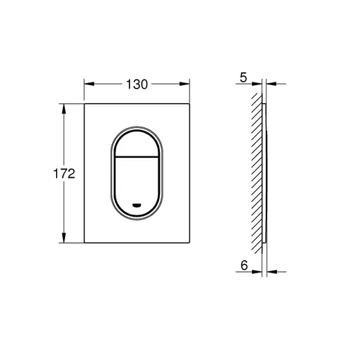 Grohe Arena Cosmopolitan S 37624DC0, Supersteel vandens nuleidimo mygtukas image 2