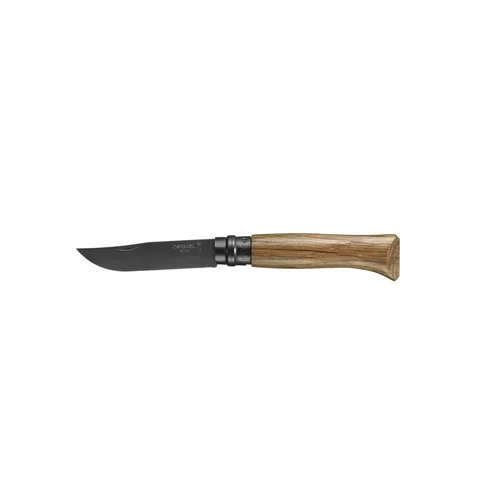 Opinel peilis Nr.8 juodais ašmenimis ir ąžuoline rankena Black Oak image 1