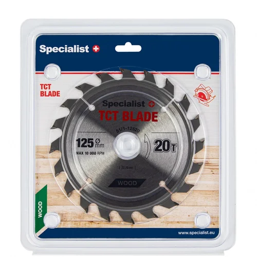 Specialist+ Medienos pjovimo diskas 125x22 mm, 20T image 1