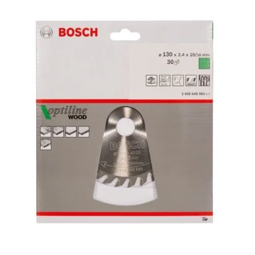 Bosch Optiline Wood Pjovimo diskas 130x16m 2608640583 image 2