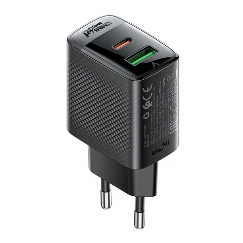 Įkroviklis Acefast A98 30W GaN USB-C/USB-A juodas image 1