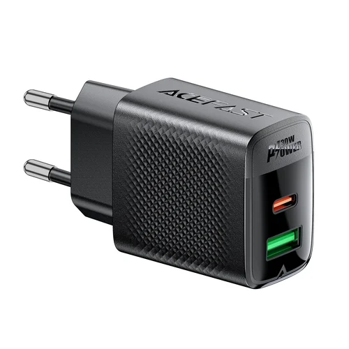 Įkroviklis Acefast A98 30W GaN USB-C/USB-A juodas image 3