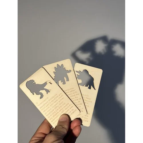 Shadow Play dinozaurai fanera 6 x 12 x 0,3 cm image 2