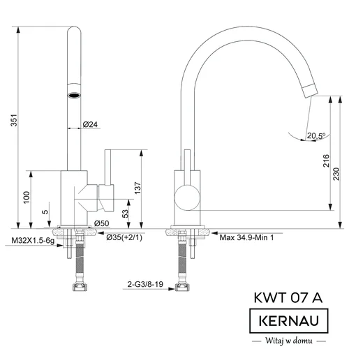 Kernau KWT 07A Steel 70095 Nerūdijančio plieno image 2