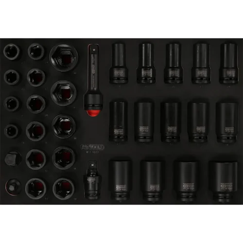 KS Tools 3/4'' smūginių galinių galvučių komplektas putplasčio įdėkle image 1