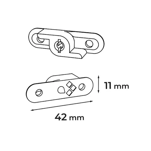 Rei 2-77.18 Akustinių sienų tvirtinimo sistema (2 vnt) Juoda image 2