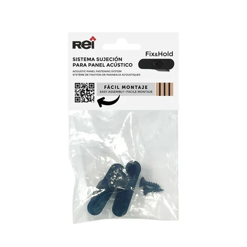 Rei 2-77.18 Akustinių sienų tvirtinimo sistema (2 vnt) Juoda image 3