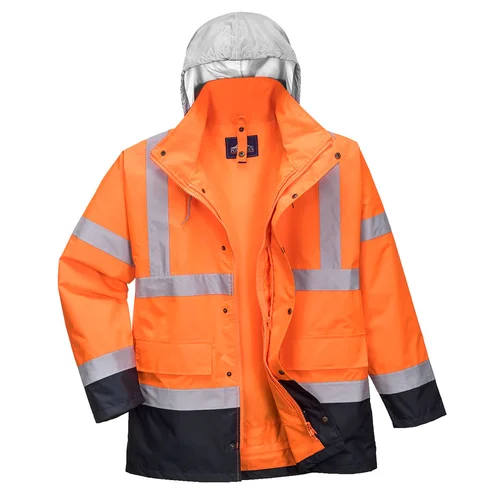 PORTWEST S471 4 viename kontrastinga kelininko striukė XXL Orange/Navy image 1