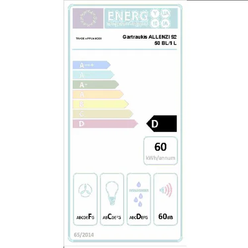 Allenzi S2 50 B LED Įmontuojamas gartraukis 50 cm Juoda image 3