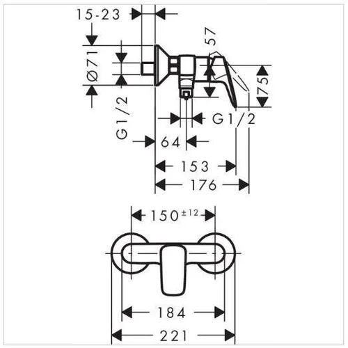 Hansgrohe Logis 71600000 Dušo maišytuvas image 3