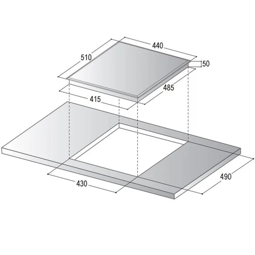 Allenzi PI4030T-S1 Įmontuojama indukcinė kaitlentė 45 cm image 2
